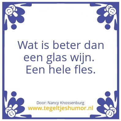 Tegeltje: Wijn