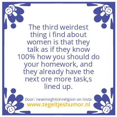 Tegeltje: I did not know