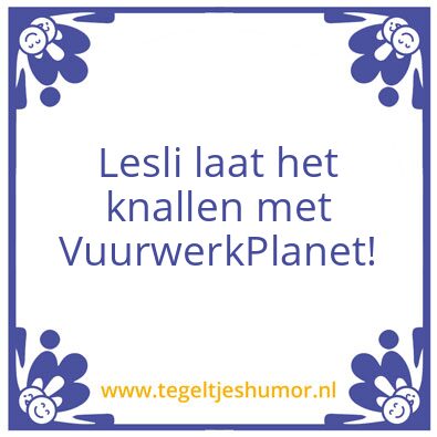 Tegeltje: Vuurwerkplanet