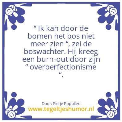 Tegeltje: Door de bomen â€¦â€¦..