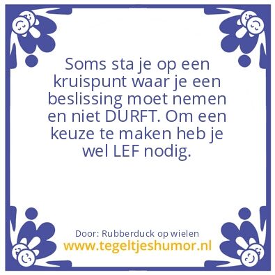 Tegeltje: LEF