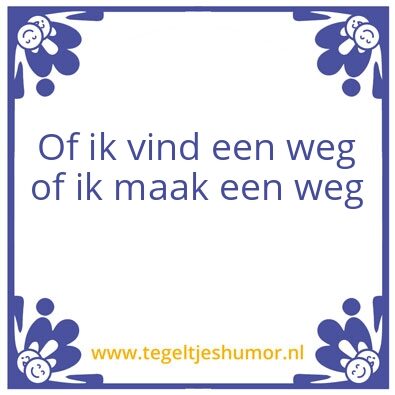 Tegeltje: Weg