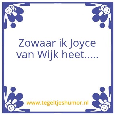 Tegeltje: Joyce