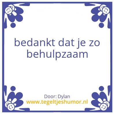 Tegeltje: gastvrijheid