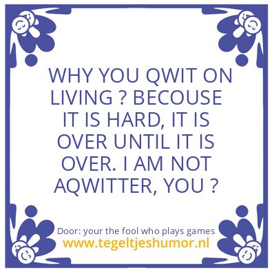 Tegeltje: nobody tells me what to do
