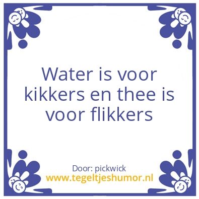 Tegeltje: thee