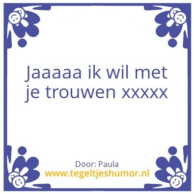 Tegeltje: Love