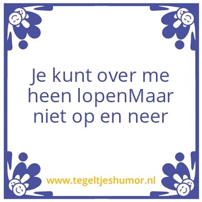 Tegeltje: Mijn gezegde