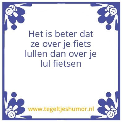 Tegeltje: fiets