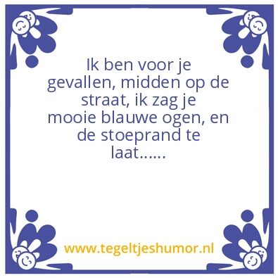 Tegeltje: Verliefd !