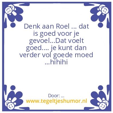 Tegeltje: …
