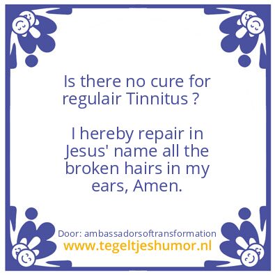 Tegeltje: No Cure ?