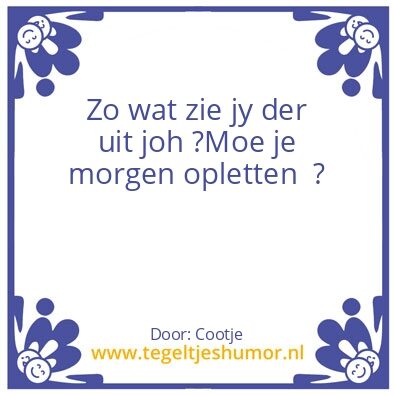 Tegeltje: Cootje