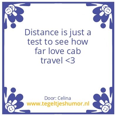 Tegeltje: Distance