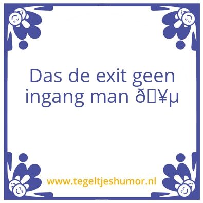 Tegeltje: Tegel