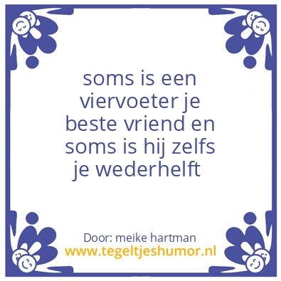 Tegeltje: honden