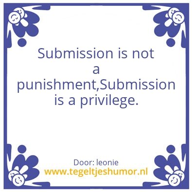 Tegeltje: Submission