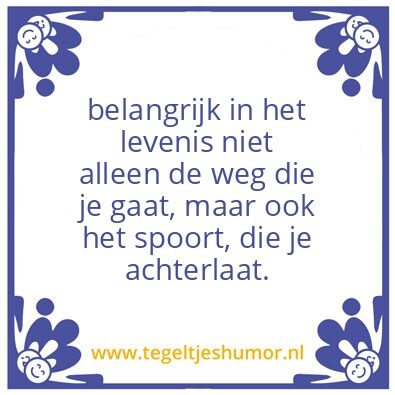 Tegeltje: spreuk