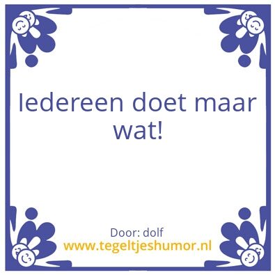 Tegeltje: Tegeltje