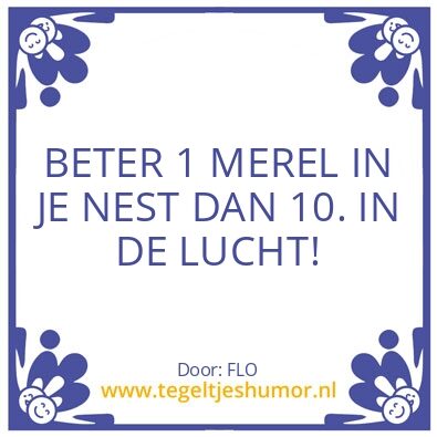 Tegeltje: Love bird