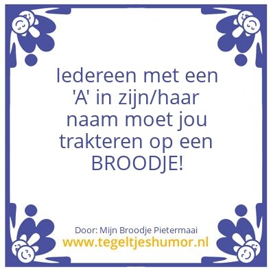 Tegeltje: Taggen maar!