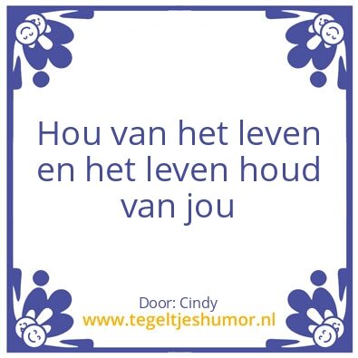 Tegeltje: Love