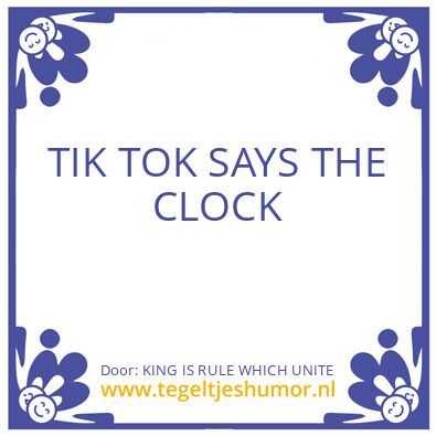 Tegeltje: KING IS RULE WHICH UNITE