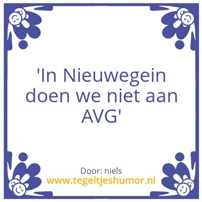 Tegeltje: avg