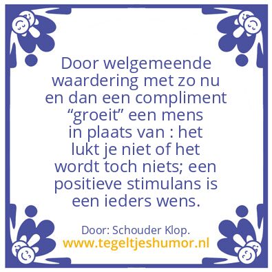 Tegeltje: Waardering