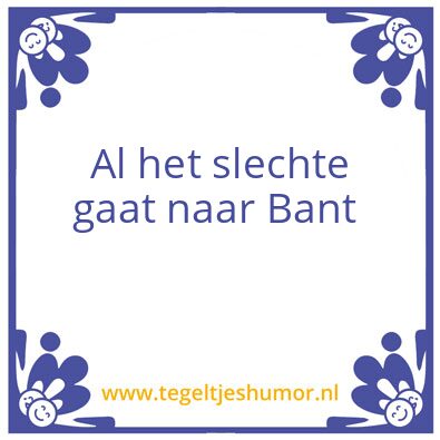 Tegeltje: Bant