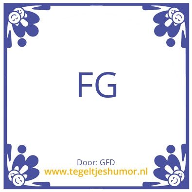 Tegeltje: FG