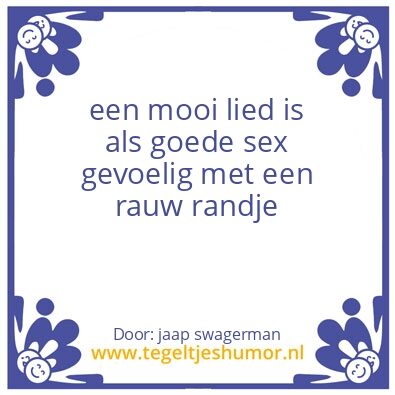 Tegeltje: sex