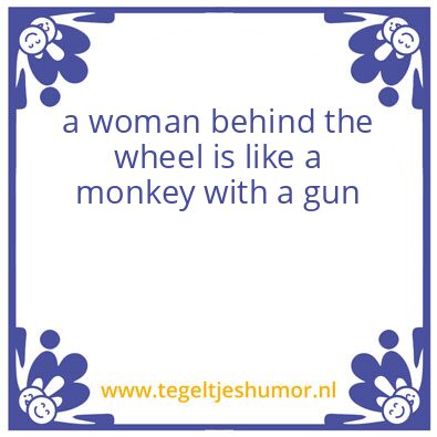 Tegeltje: monkey with a gun