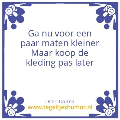 Tegeltje: Afvallen