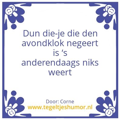 Tegeltje: Avondklok