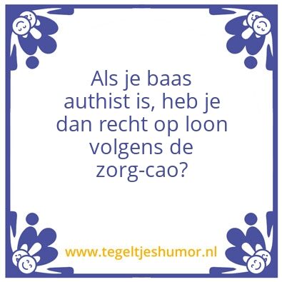 Tegeltje: CAO
