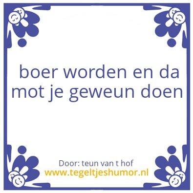 Tegeltje: teun van t hof