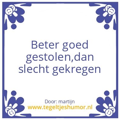 Tegeltje: gestolen