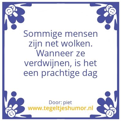 Tegeltje: weer