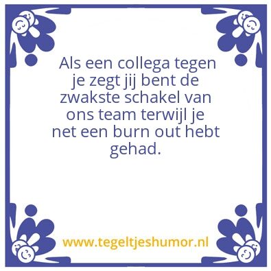 Tegeltje: Zwakste schakel