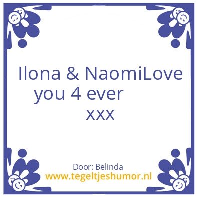 Tegeltje: Love