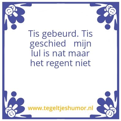 Tegeltje: Nat