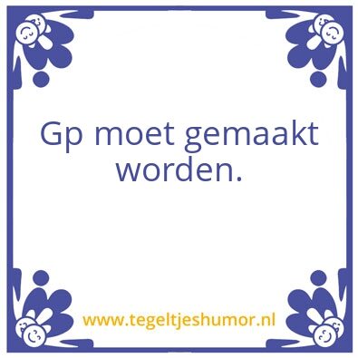 Tegeltje: mark