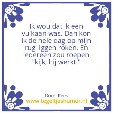 Tegeltje: Vulkaan