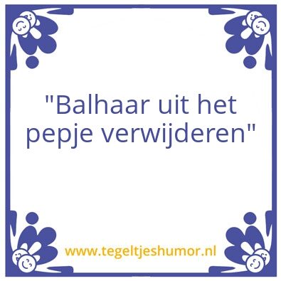 Tegeltje: Balhaar