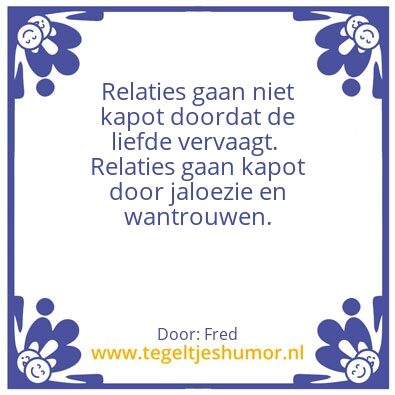 Tegeltje: Wantrouwen