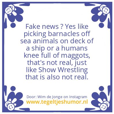 Tegeltje: Fake News..
