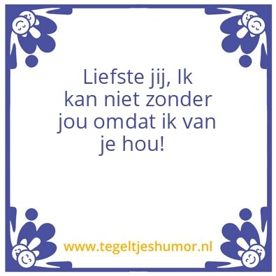 Tegeltje: Jij