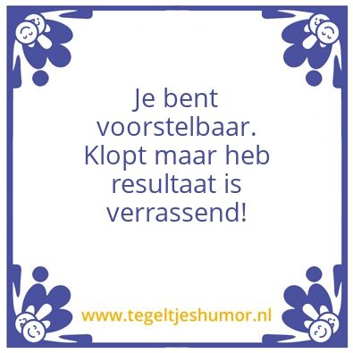 Tegeltje: tegel