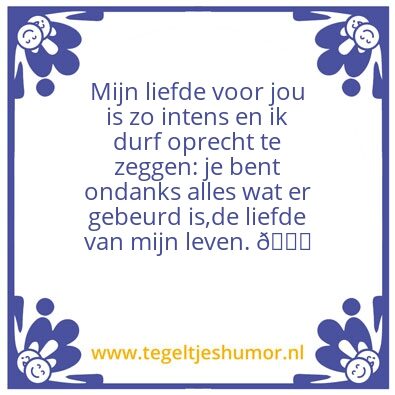 Tegeltje: Voor jou